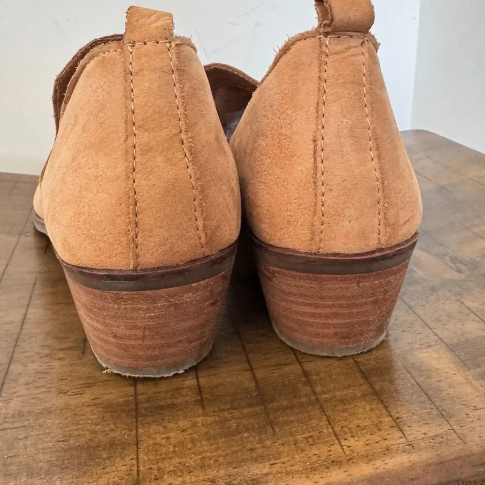 Lucky Brand Tan Leather Shootie Booties Women's 11 Western Boho Comfort